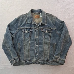 Women’s Levi Strauss & Co Blue Denim Trucker Jean Jacket - 2XL - Picture 1 of 6