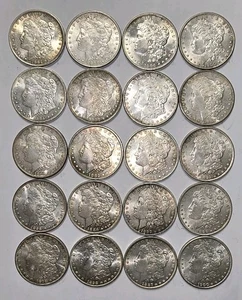 Pre 1904 BU Roll of 20 Morgan Silver Dollars - Mixed Dates SKU02 - Picture 1 of 16