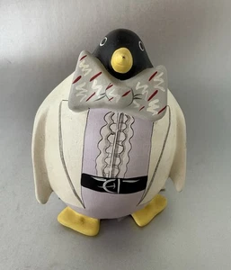Molliger Keramik Smoking Pinguin Coccia Tiziana signiert und nummeriert 04/500 Italien - Bild 1 von 7