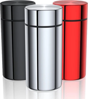 Tarro de almacenamiento de aluminio portátil paquete de 3, botella de metal hermética a prueba de olores, multipu Foto 1 de 4