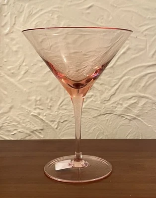 Vaso Martini rosa rubor caja y barril nunca usado con etiqueta Foto 1 de 4