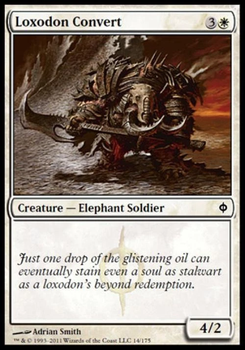Loxodon Convert -Foil Medium Play MTG New Phyrexia - Image 1 of 1