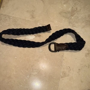 Abercrombie & Fitch Mens Woven Logo Belt With Leather Accents Size 32 — 42” - Picture 1 of 10