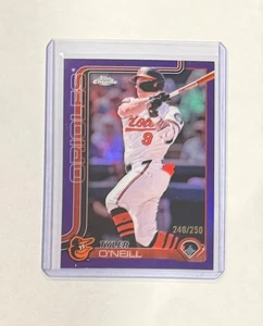 2025 Topps Chrome Tyler O'Neill Purple Refractor #'d 240/250 Baltimore Orioles - Picture 1 of 2