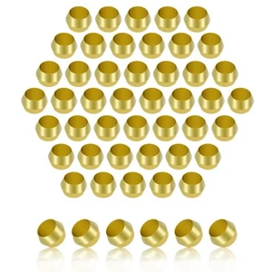 Brass Compression Fitting Kit, 3/8" OD, 50Pcs Sleeves/Ferrules - Sturdy Tube ... - Picture 1 of 7