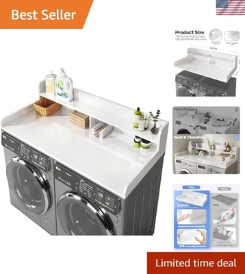 Laundry Countertop for Washer Dryer 54x27.5-Inch Multi-Level Shelf with Guard... - Image 1 of 4