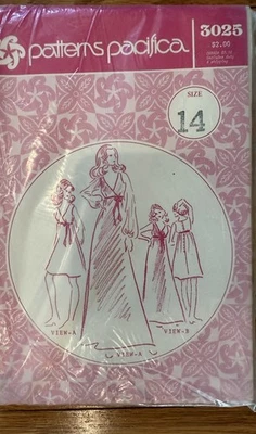 Pattern Pacifica Dress Pattern 3025.  Size 14 Vintage Uncut - Image 1 of 4