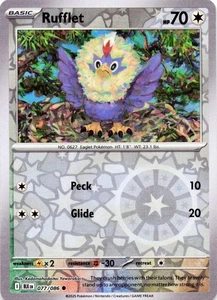 Rufflet 077/086 - REVERSE HOLO - SV: Black Bolt - NM - Picture 1 of 2