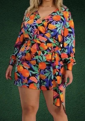 Mameluco de satén talla grande de moda Nina Parker 2XL Foto 1 de 2