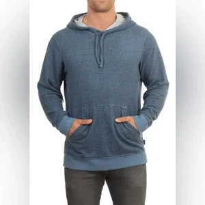 Patagonia Mens Trail Harbor Hoodie Sweater Pigeon Blue Pockets Size S Long Plain - Picture 1 of 7