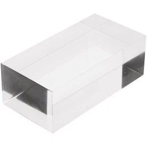 Plymor Clear Polished Acrylic Rectangular Display Block, 1.5" H x 4" W x 2" D - Picture 1 of 1