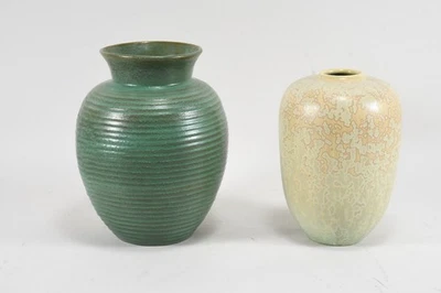 Q28R53- 2x Vintage Künstler Keramik Vase signiert gemarkt - Bild 1 von 4