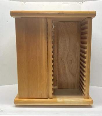 Solid Wood Rotating/Spinning CD Storage Rack For 64 CD'S - Image 1 of 3