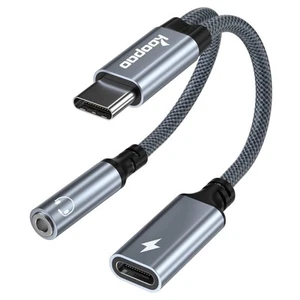 USB C to 3.5mm Headphone Charger Adapter, 2 in 1 Type C 3.0 Aux Audio Jack DA... - Picture 1 of 8