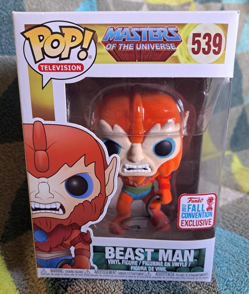 Beast Man Pop 539 Flocado - MOTU Funko Pop! Vinilo - 2017 Fall Conven + Protector Foto 1 de 4