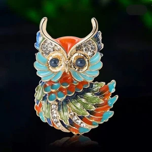 Brosche Pin Anstecknadel Eule Nachtschwester hochwertig elegant schön - Picture 1 of 6