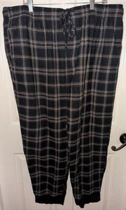 Sonoma Men’s Navy & Tan Plaid Jogger Style Pajama Pants Size XXL - Picture 1 of 5
