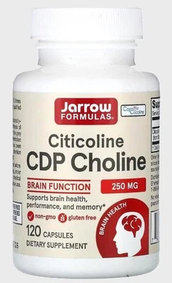 Jarrow Formulas Citicoline CDP Colina 250 mg 120 capsule - Immagine 1 di 2