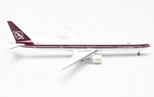 New! Herpa 536561 Qatar Airways Boeing 777-300ER "25 Years" retro 1:500 diecast - Picture 1 of 1