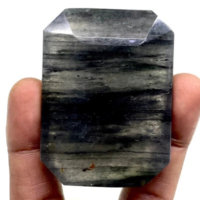 455.90 Cts Natural Rutile Quartz 58.5x43mm Octagon Cut Loose Untreated Gemstone - Image 1 of 4