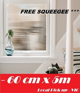 60 CM x 5 M - Glass Fluted frosted window glass film - LOCAL PICKUP ONLY - Picture 1 of 8