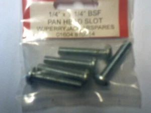 1/4" BSF X 1 1/4" PAN HEAD SLOT SCREWS X 5 - Picture 1 of 1