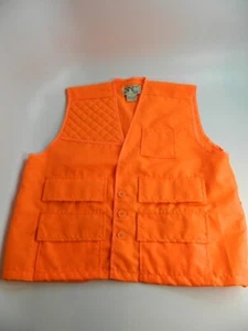 Mens Duck Bay Blaze Orange Hunting Vest Size L w\Ammo Holders - Picture 1 of 7
