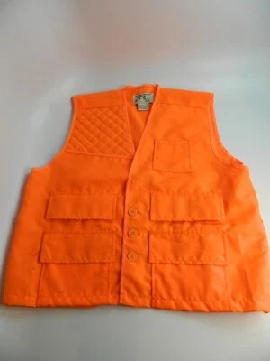 Mens Duck Bay Blaze Orange Hunting Vest Size L wAmmo Holders - Image 1 of 4
