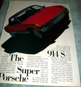 Pubblicità auto Porsche 914 S 914S 1973 di medie dimensioni colore mag - "The Super Porsche" - Foto 1 di 1