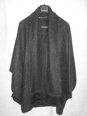 INCA'S*LOS MEJORES PRODUCTOS DE ALPACA DEL MUNDO*CAPA GRIS OSCURO DE ALPACA*TALLA ÚNICA*TAN SUAVE Foto 1 de 4