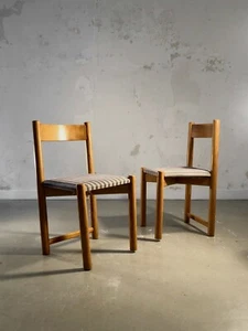 1970 2 CHAISES MODERNISTE CONSTRUCTIVISTE BRUTALIST dlg Meribel Chapo Perriand - Imagen 1 de 10