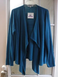 Cárdigan de punto estilo cortina abierta color azul azulado estilo cortina XXL ~nuevo con etiquetas~ - Imagen 1 de 6
