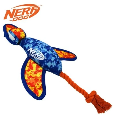 NERF DOG Nerf Pet Dog Crinkle Wing Launcher Duck Blue/Orange