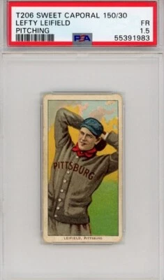 T206 Sweet Caporal 150/30 Lefty Leifield Pitching PSA 1.5 - Image 1 of 2