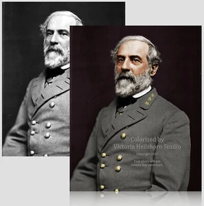New Colorized Photo Poster: Confederate Civil War Gen. Robert E. Lee -- 6 Sizes! - Picture 1 of 7