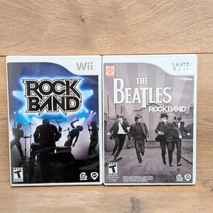 The Beatles Rockband and Original Rock Band Wii Game Lot Complete - Picture 1 of 8