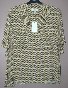 LADIES M&S AUTOGRAPH SHORT SLEEVE BUTTON FRONT BLOUSE TOP SIZE 20 - BNWT - Picture 1 of 3