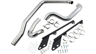 Tubos de escape Bassani Chrome verdadeiros duplos para 89-06 Harley Softail FXST FLSTN - Imagem 1 de 4