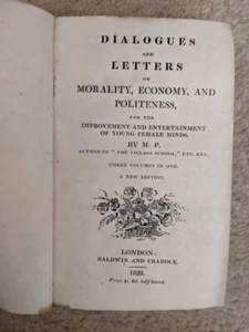 Dialoge und Briefe Moral, Ökonomie und Höflichkeit weibliche Köpfe 1828 3 Bde - Bild 1 von 8