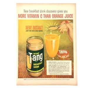 Tang 1959 VINTAGE PRINT AD Orange Instant Breakfast Drink More Vitamin C Juice - Picture 1 of 1