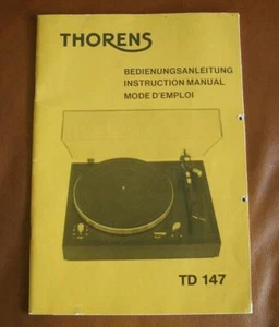 THORENS TD 147 - originale Bedienungsanleitung - Bild 1 von 3