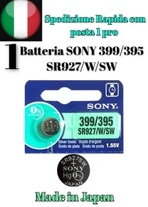 Sony 399 395 Pila Batteria Orologio Mercury Free Silver Oxide SR927W SR927SW - Foto 1 di 7