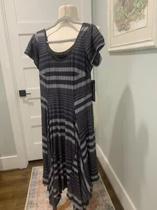 Vestido alto/bajo a rayas Signature Woman by Bobbie Bee nuevo con etiquetas - talla 14w - Imagen 1 de 12