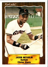 1990 CMC Jason McFarlin #845 Clinton Giants Baseball Card