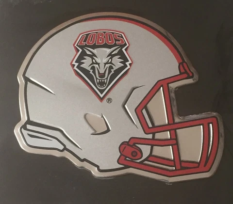 NCAA University of New Mexico Lobos 3D COLOR ALUMINUM HELMET AUTO EMBLEM college Cover