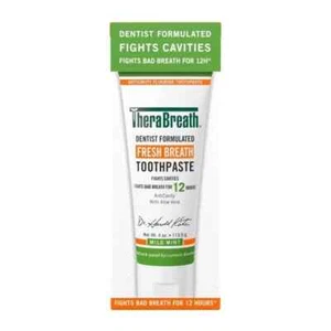 TheraBreath Fresh Breath Toothpaste, Fluoride Free, Mild Mint, 4 oz - Picture 1 of 5