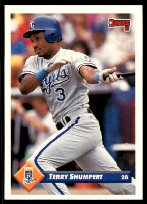 1993 Donruss Baseball Card Terry Shumpert Kansas City Royals #601 - Image 1 of 2