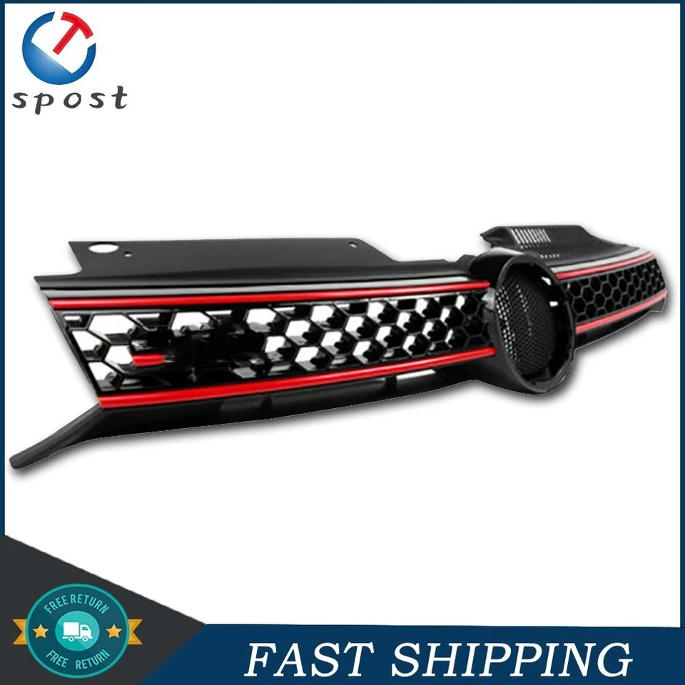 Fit For Vw Golf Gti 2010-2013/2014 Mk6 Front Upper Grille Mesh Style Foto 1 de 4