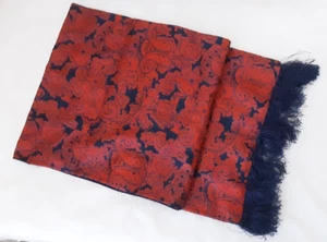 Mens MICHELSONS Of London Paisley Satin Tassel Gents Scarf - Picture 1 of 7