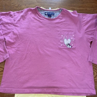 Camiseta Big Dogs Rosa Manga Larga Mediana Corazón Diversión con Attitude Hvy Weight Mat. Foto 1 de 4